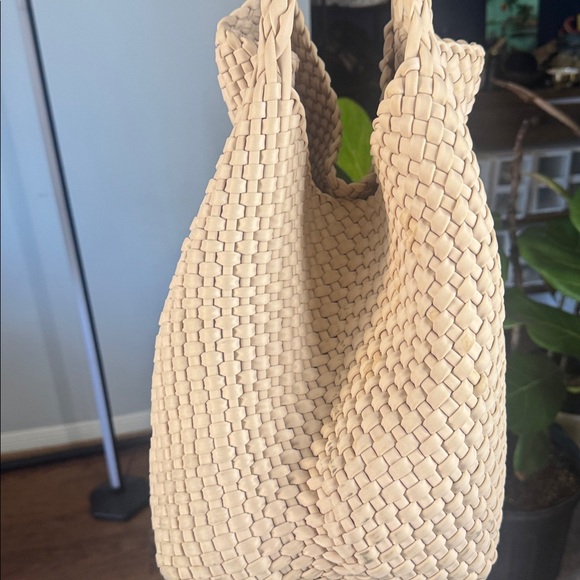 Naghedi Cream Braided Tote Bag - Picture 9 of 16